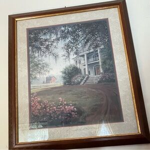 Southern Home Print Home Interiors Framed Art 23.5x27.5 VTG